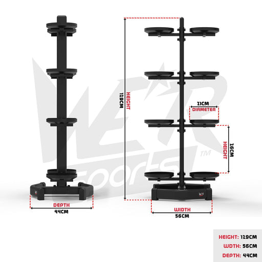 Gym weight rack size dimensions