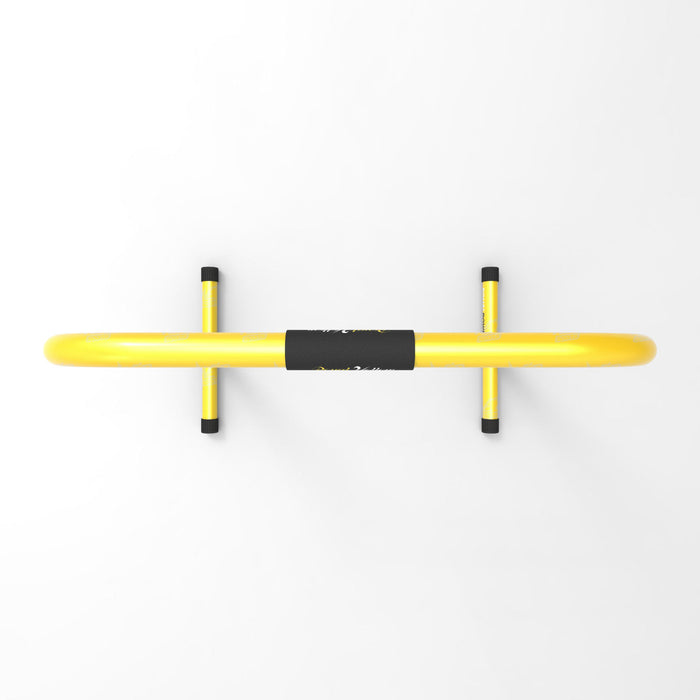top view yellow parallel bars