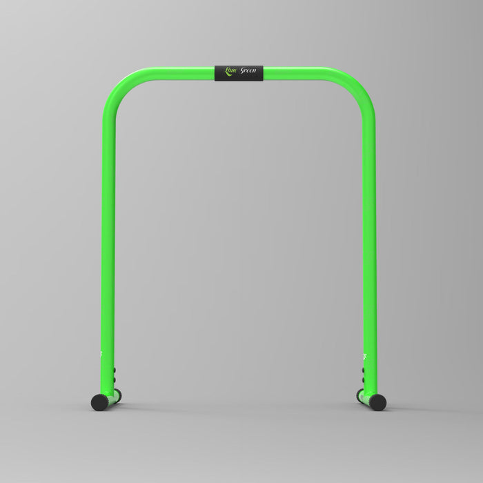 front view green parallel bars
