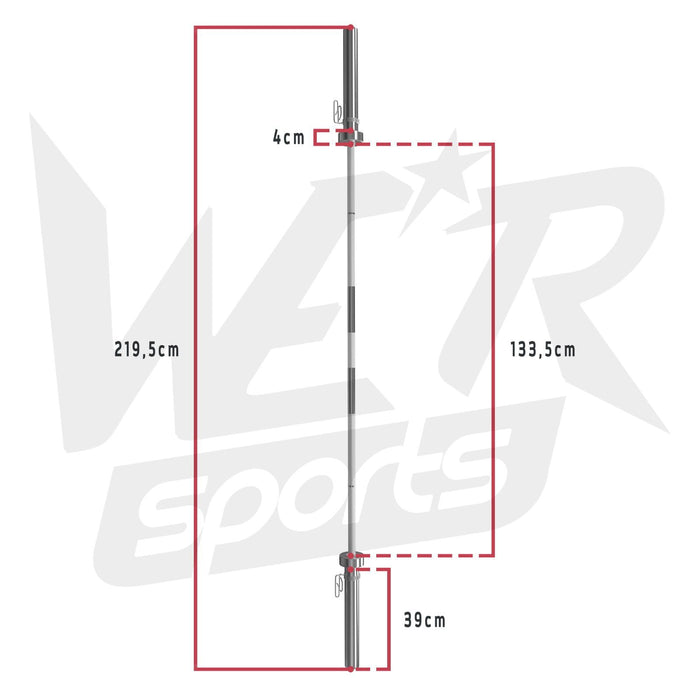 olympic barbell bar size dimensions