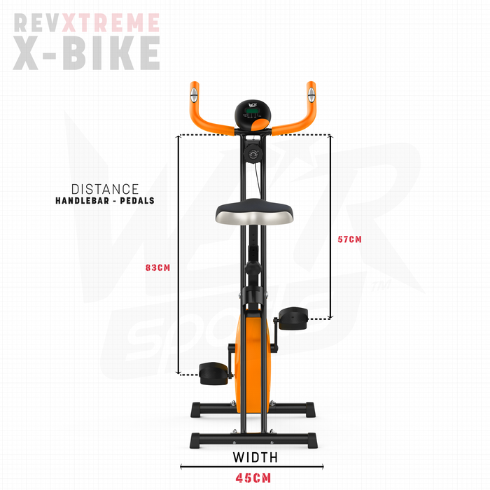 RevXtreme X-Bike handle to pedal distance