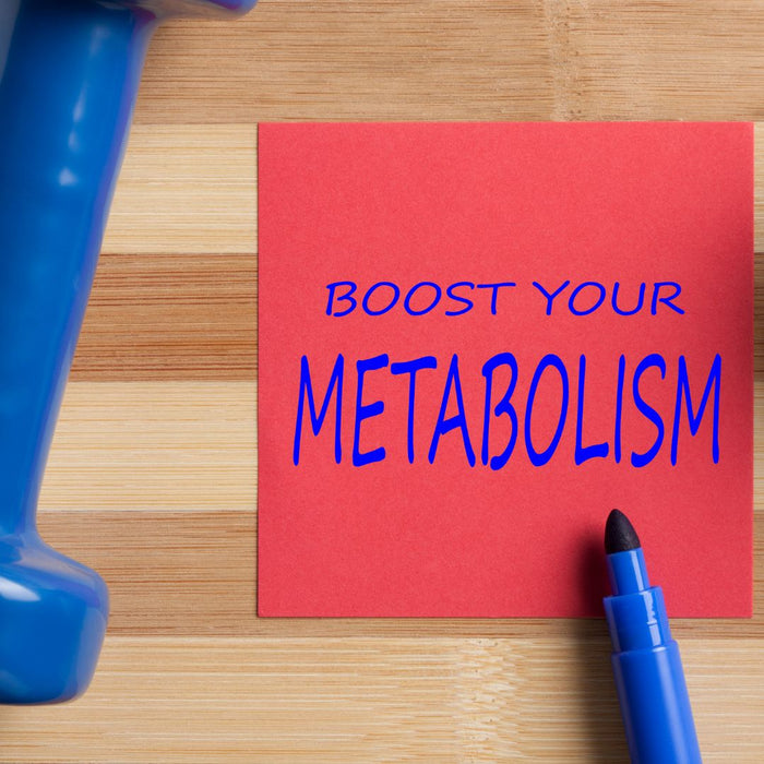 boost your metabolism written on a sticky note