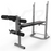 silver and black weight bench
