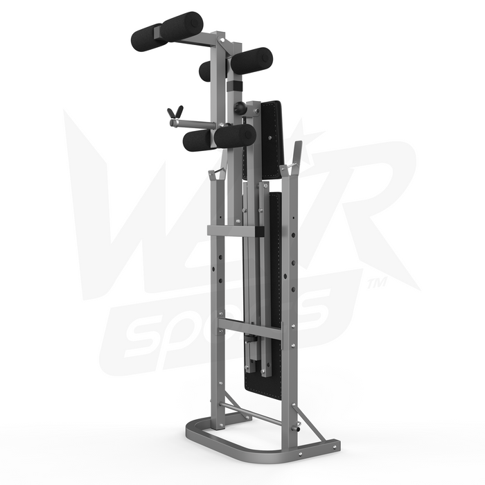 XBench standard folding weight bench from WeRSports comes in silver and black