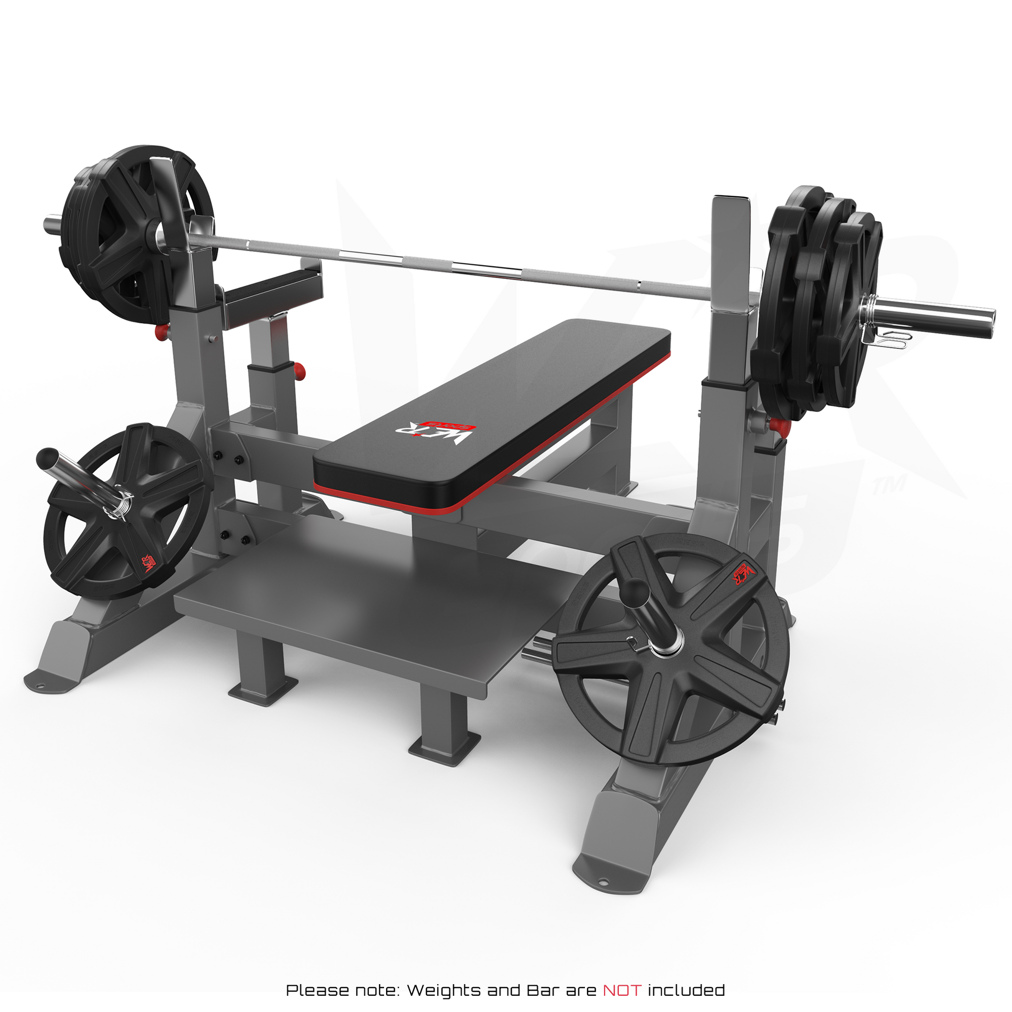 RackXPower Commercial Weight Bench & Bar Rack Plate Rack Chest Press