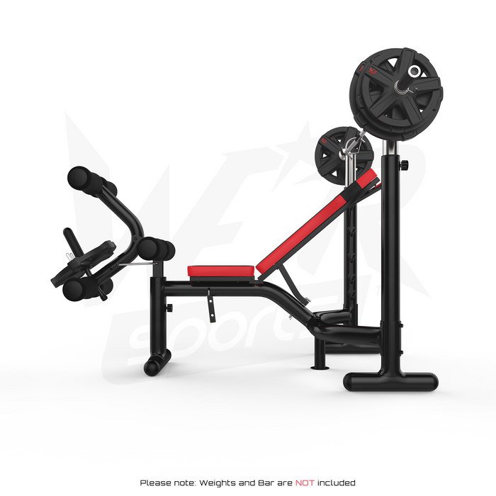 BenchXPower weight bench from WeRSports comes in black and red