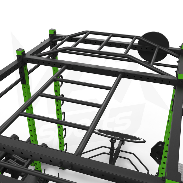 top view of big power cage rack
