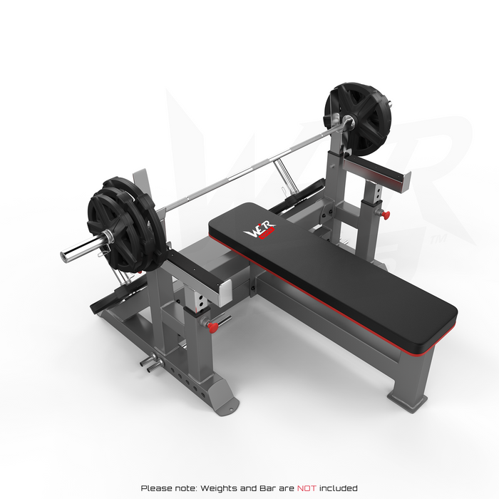 Weight plate rack chest press bench from WeRSports