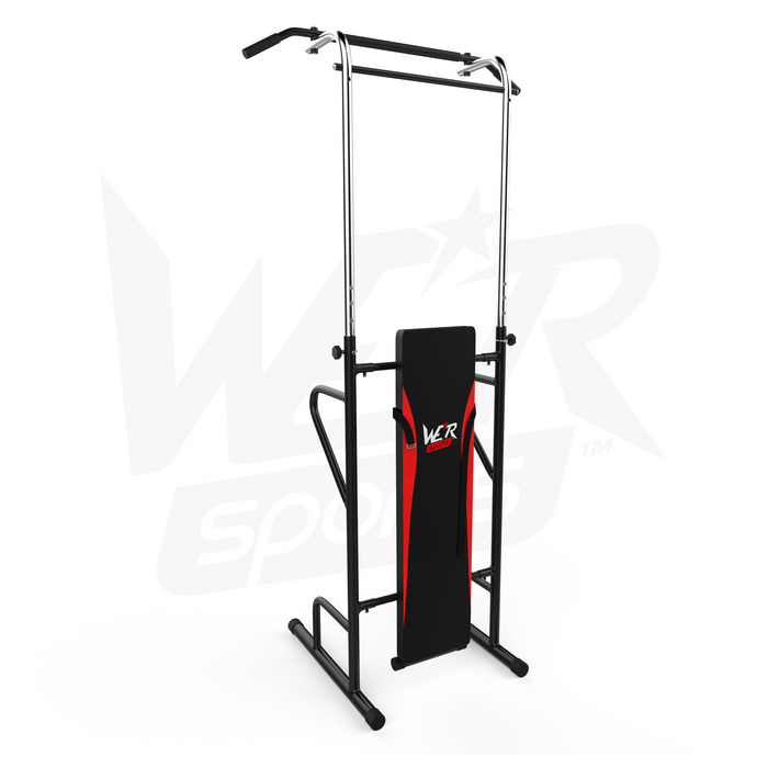 silver and black pull up station