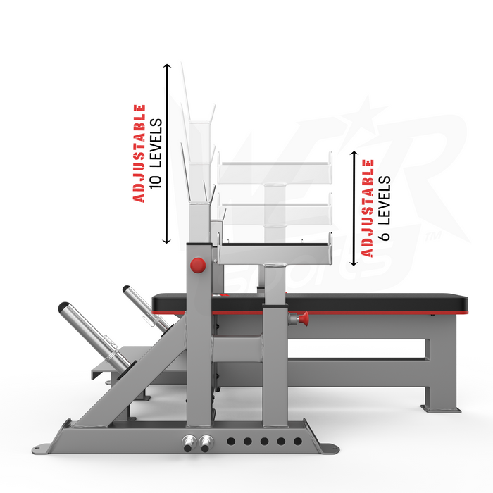 Commercial weight bench adjustable levels