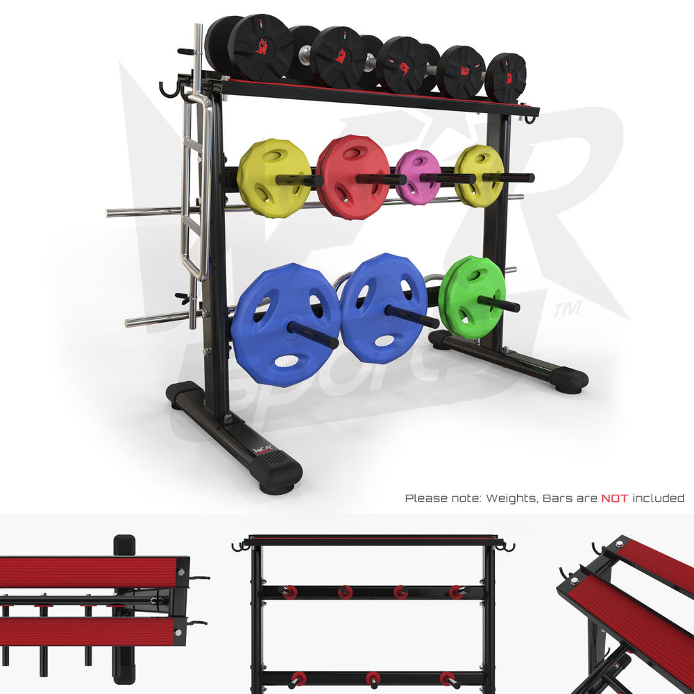 Dumbbell & Weight Plate Storage Rack Stand Holder Home Gym Workout from WeRSports