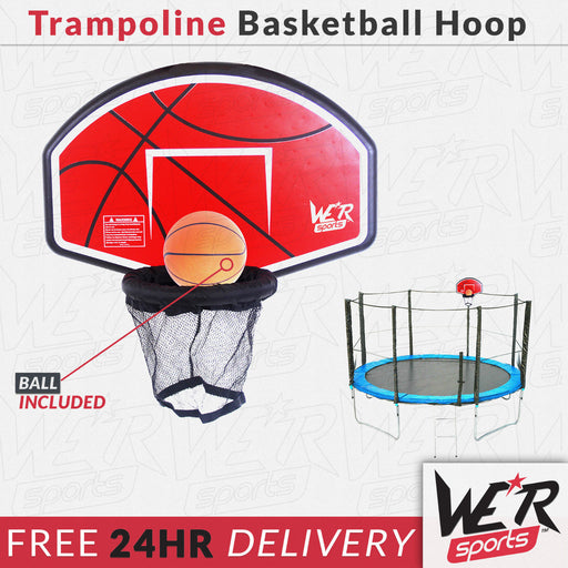 24 hr delivery trampoline basketball hoop from WeRSports