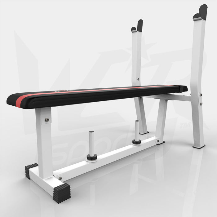 BenchXPower white and red weight bench from WeRSports