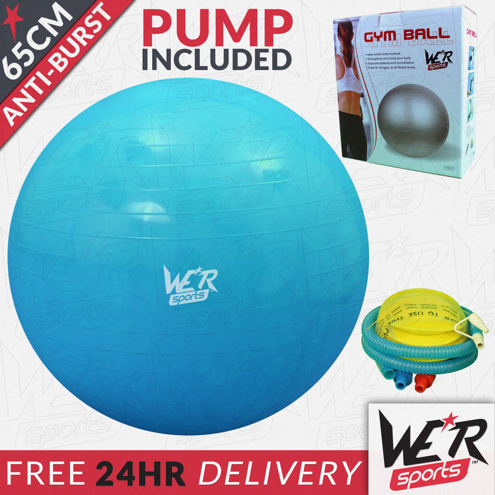 65cm blue YogaFlex gym ball 24 hr delivery from WeRSports