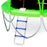 Fitness trampoline safety net ladder