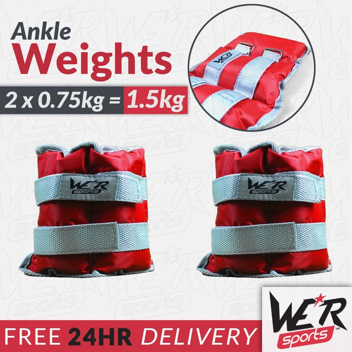 24 hr delivery 1.5kg RunFlex Ankle weights from WeRSports