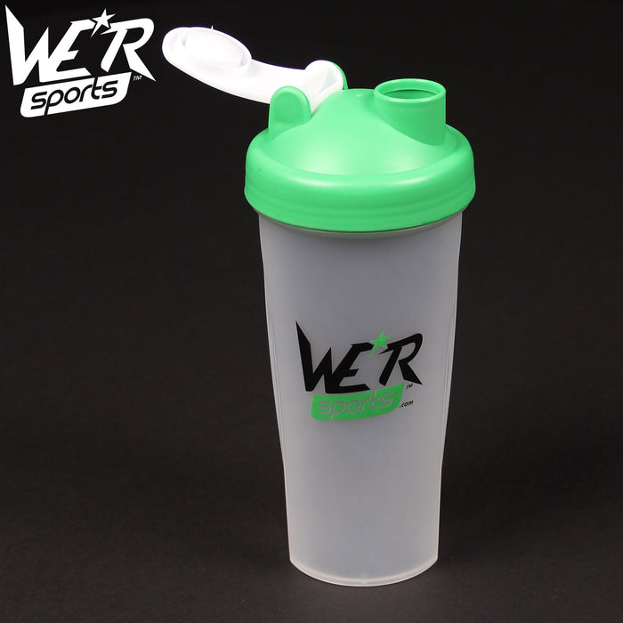 green 700ml shaker bottle from WeRSports