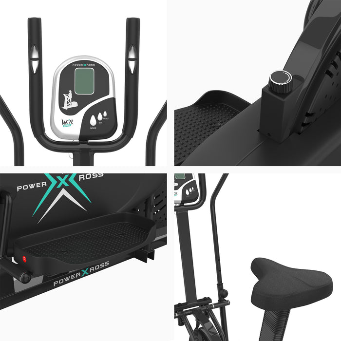 RevXtreme PowerXross Deluxe 2-in-1 Elliptical Cross Trainer - Black
