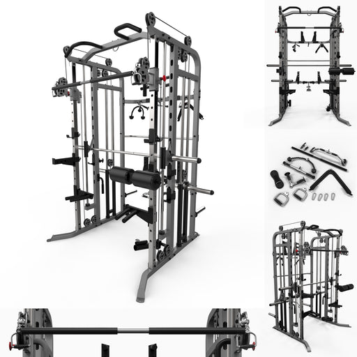we r sports multi gym smith machine power rack main comercial cage silver
