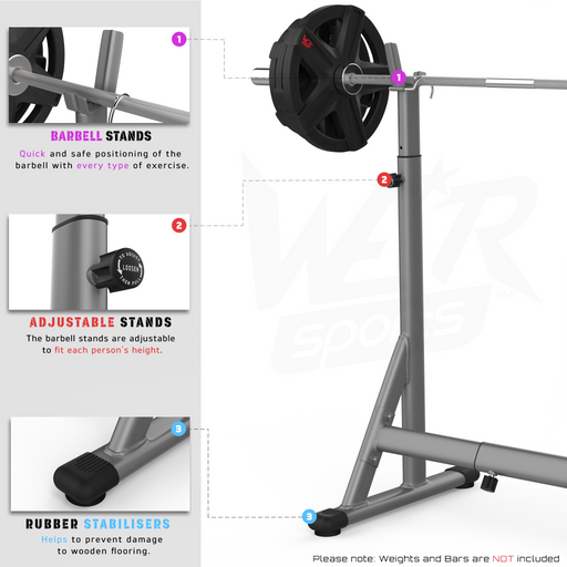 Squat Barbell Rack features