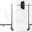 Barbell rack with and without a barbell