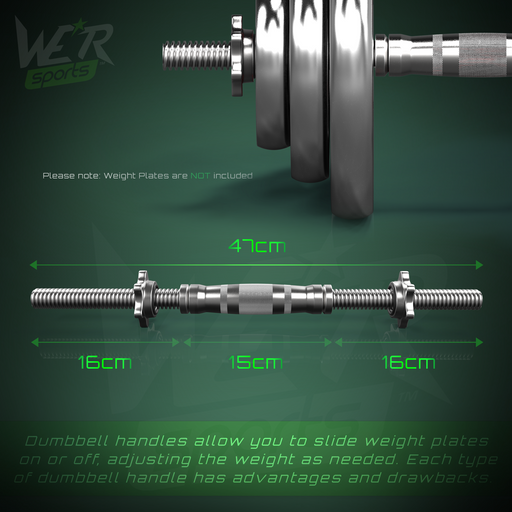 WeRSports dumbbell bars product dimensions