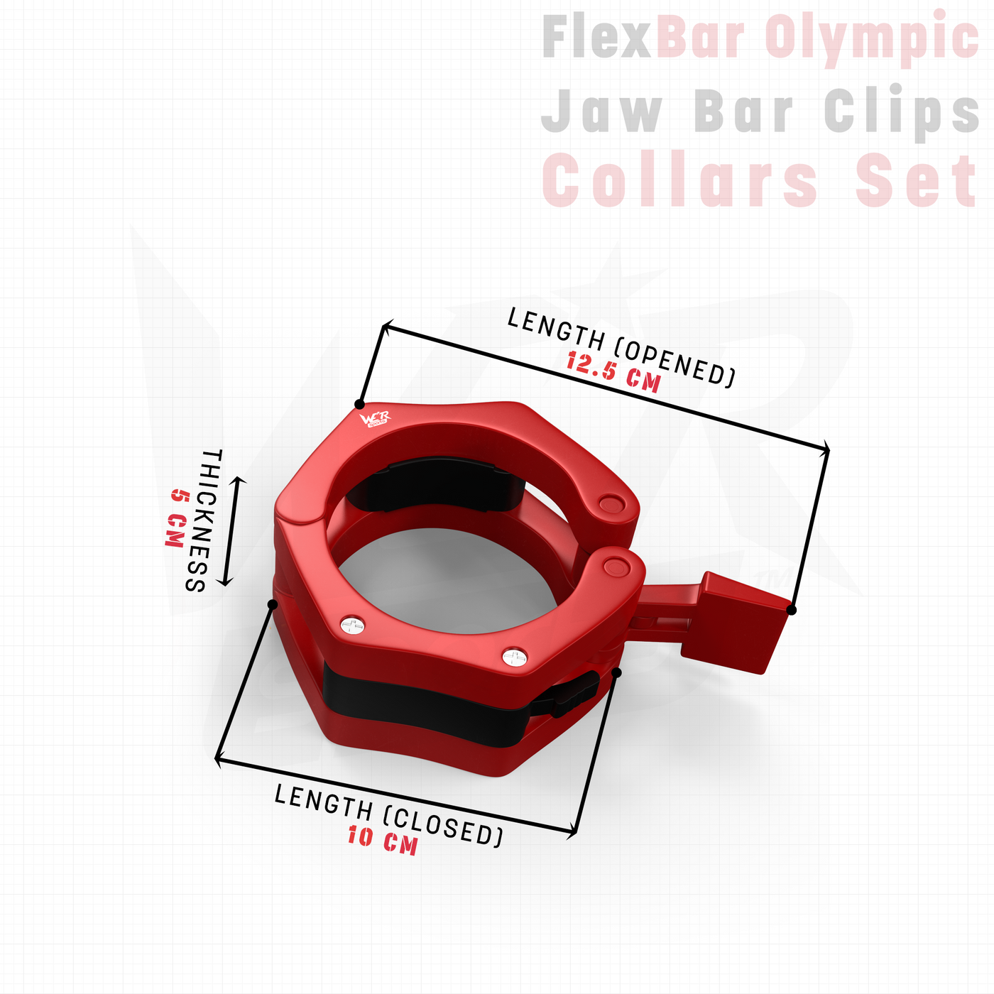 FlexBar Olympic Jaw Bar Clips Collars Set