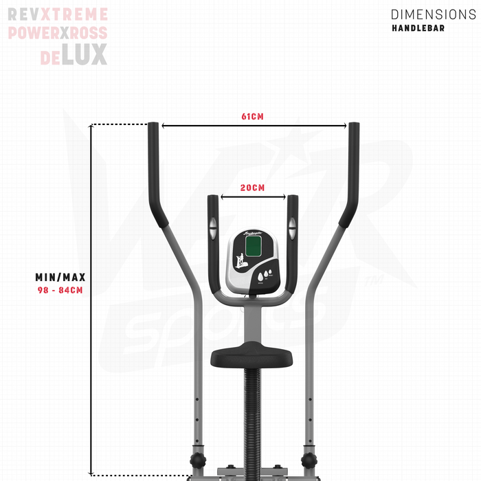 RevXtreme elliptical bike height and width dimensions