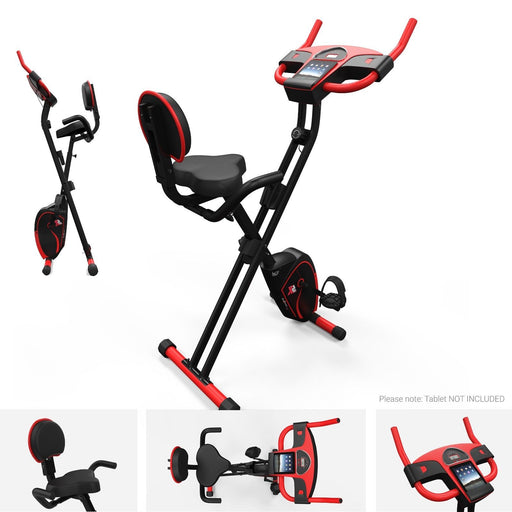 We R Sports Folding Magnetic Cardio Exercise Bike in red