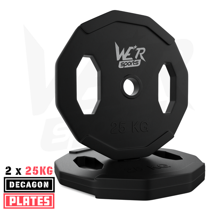 s l1600 2 x 25kg rubber dodecagon olympic plate