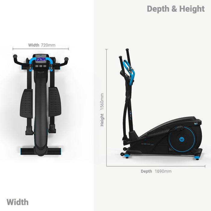 E-Power Cardio Cross Trainer Machine dimensions