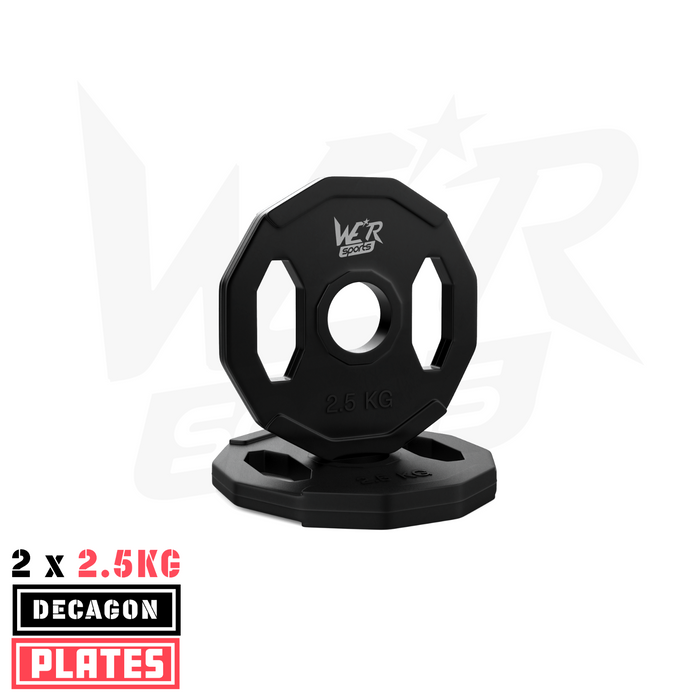s l1600 2 x 2.5kg rubber dodecagon olympic plate