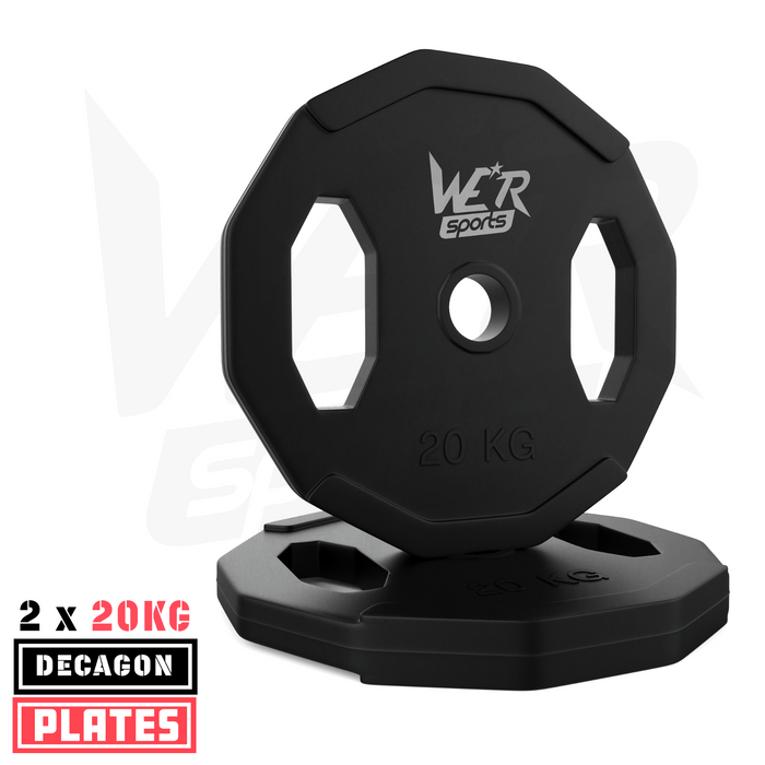 s l1600 2 x 20kg rubber dodecagon olympic plate
