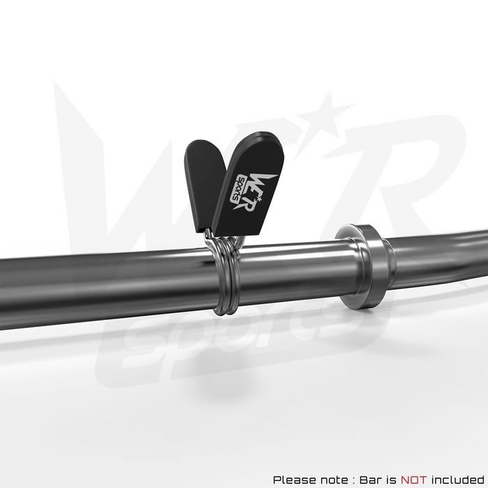 spring clamp collars on weight bars from WeRSports